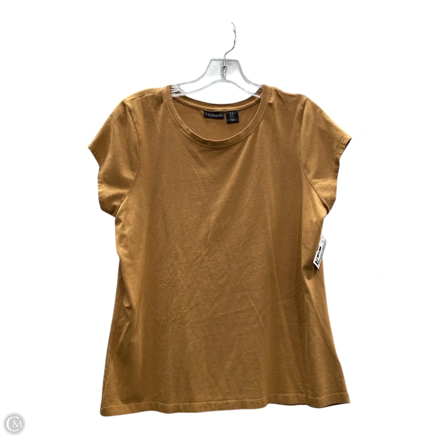 Top Short Sleeve Basic By Tahari By Arthur Levine In Brown, Size: Xl