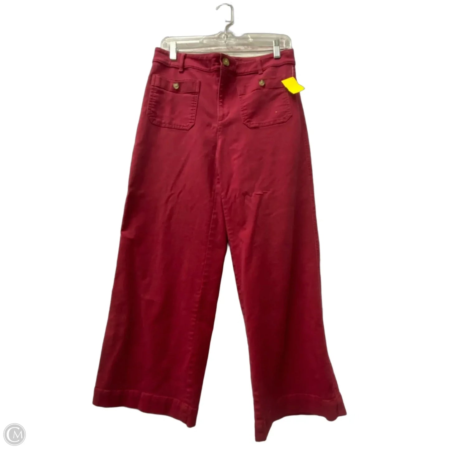 Jeans Wide Leg By Loft In Red, Size: 6