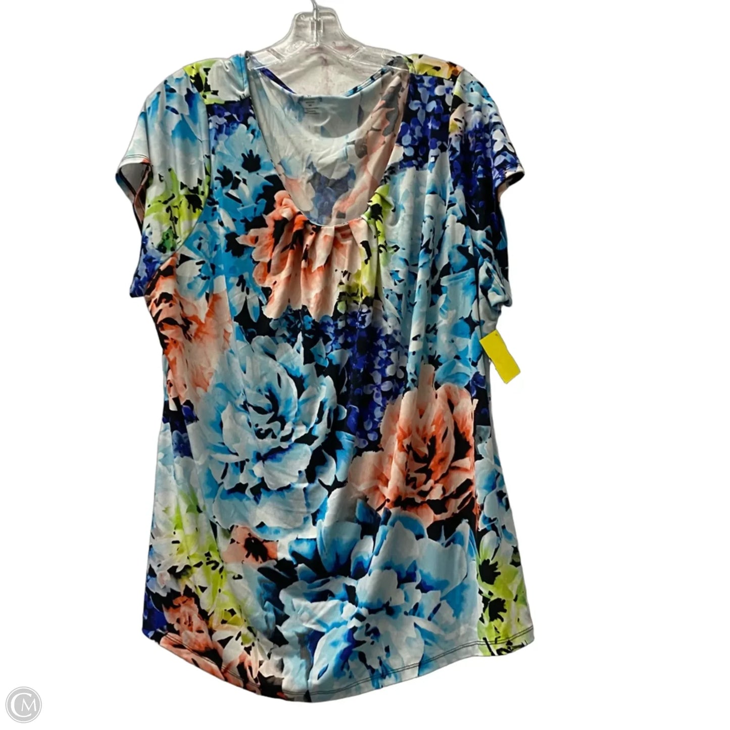 Top Short Sleeve By Worthington In Blue, Size: 3x