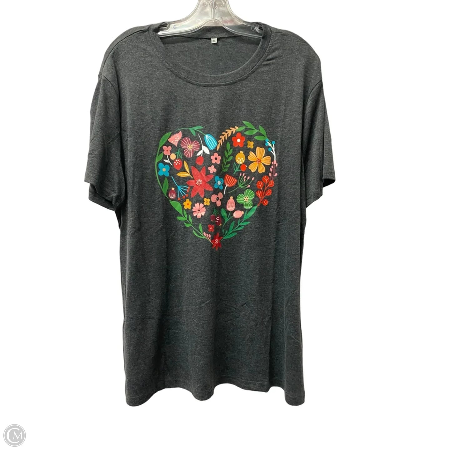 Top Short Sleeve In Grey, Size: Xl