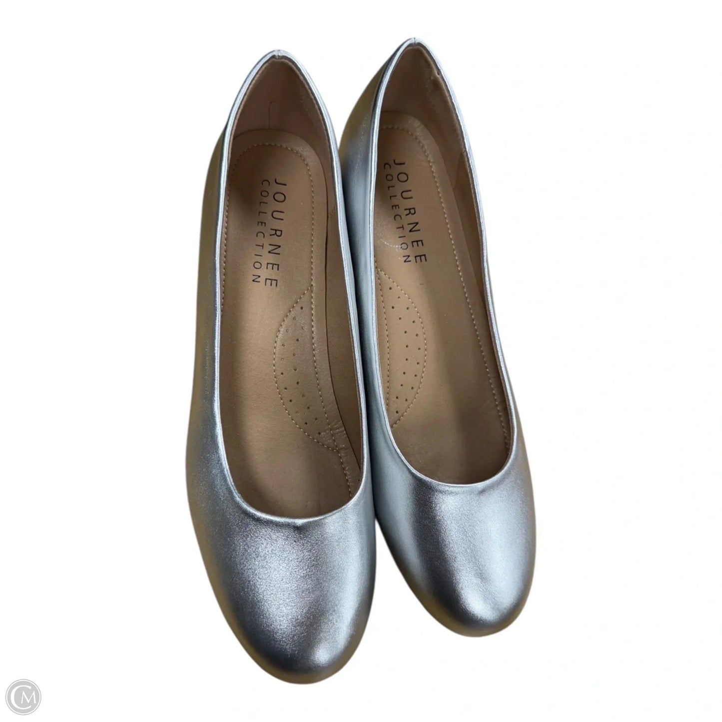 Shoes Flats By Journee In Silver, Size: 10