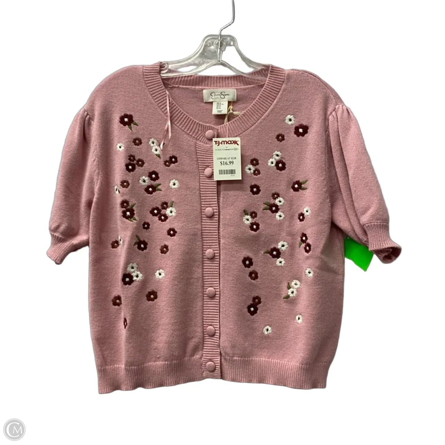 Sweater Short Sleeve By Jessica Simpson In Pink, Size: Xl