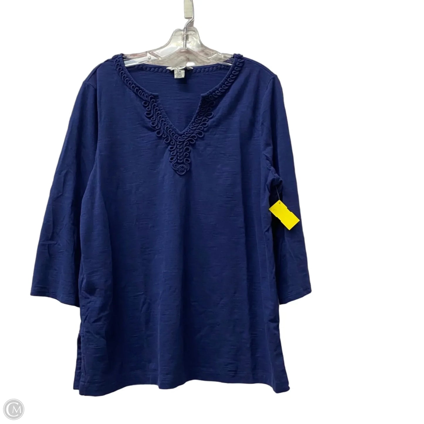 Top 3/4 Sleeve By Tommy Bahama In Navy, Size: L
