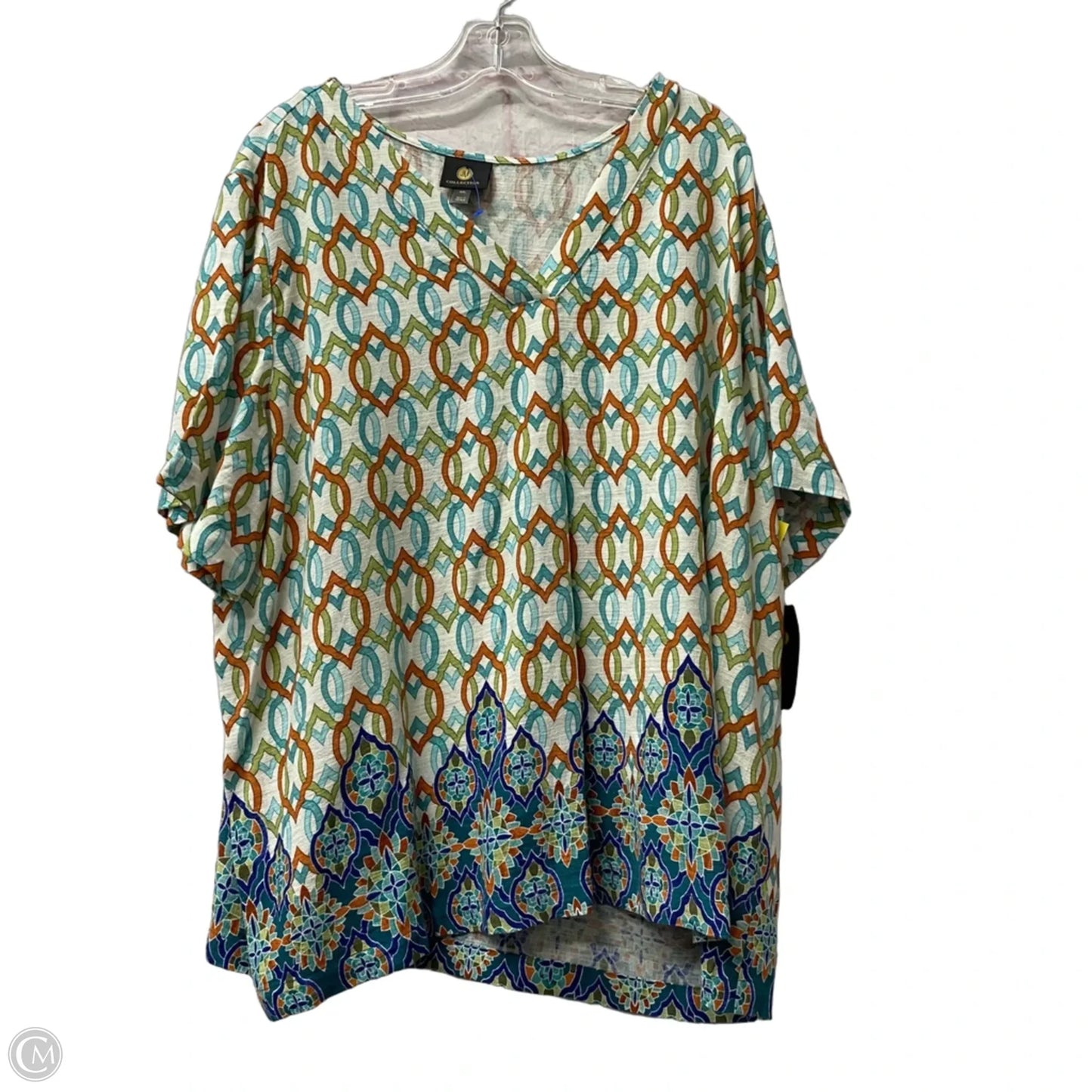 Top Short Sleeve By Jm Collections In Green, Size: 1x