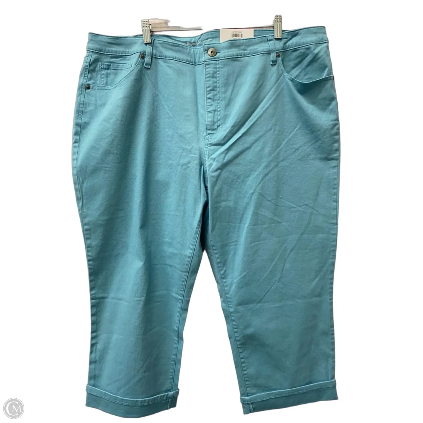 Jeans Cropped By Style And Company In Blue, Size: 22
