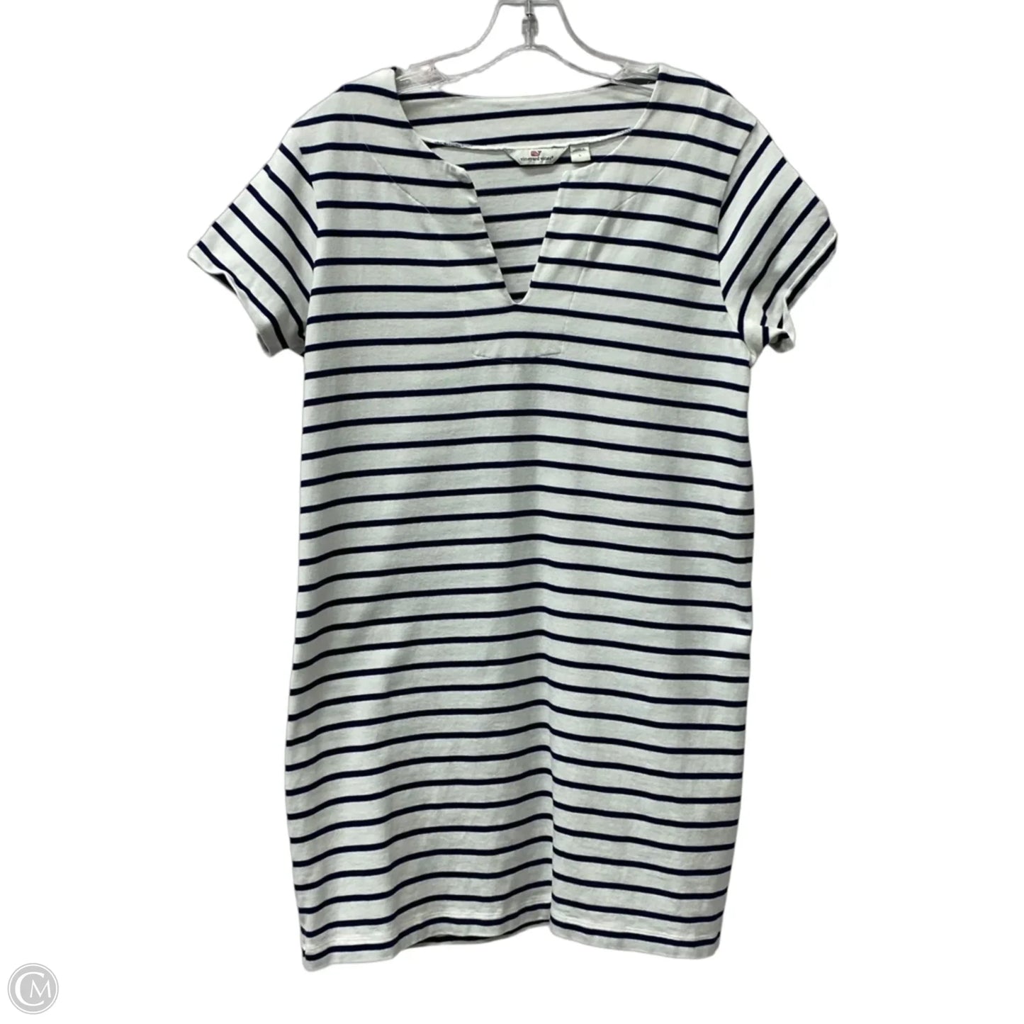 Dress Casual Short By Vineyard Vines In Blue & White, Size: L