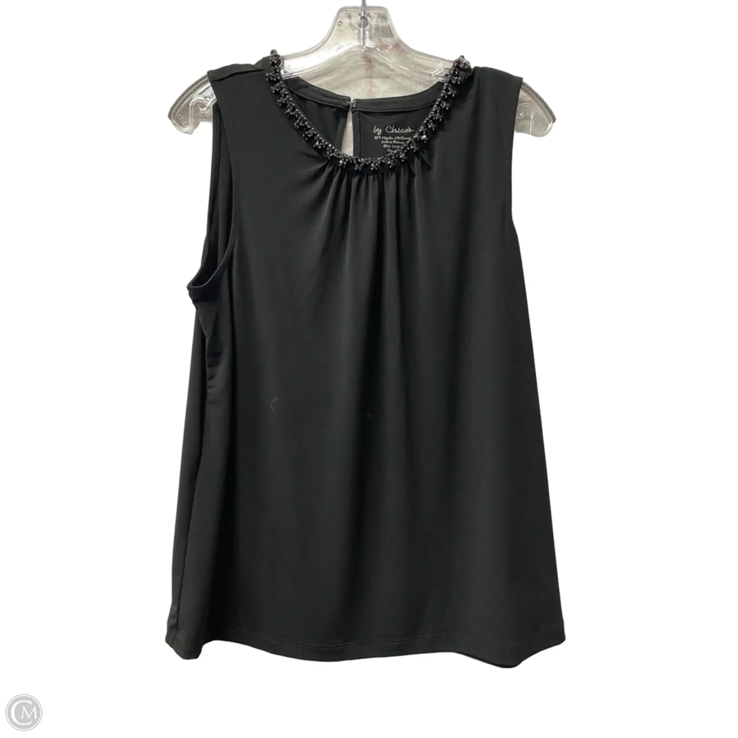 Top Sleeveless By Chicos In Black, Size: Xs
