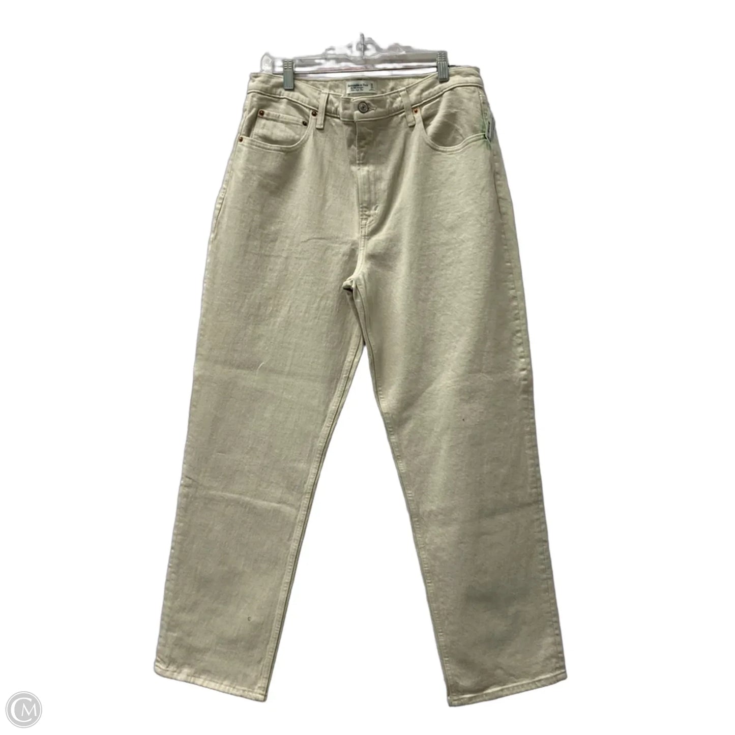 Jeans Wide Leg By Abercrombie And Fitch In Tan, Size: 14 short