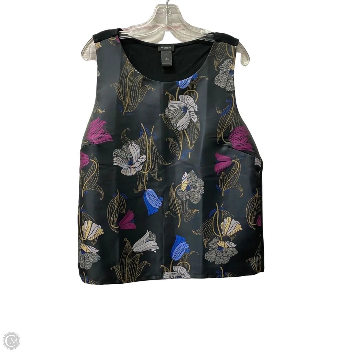 Top Sleeveless By Ann Taylor In Black, Size: L