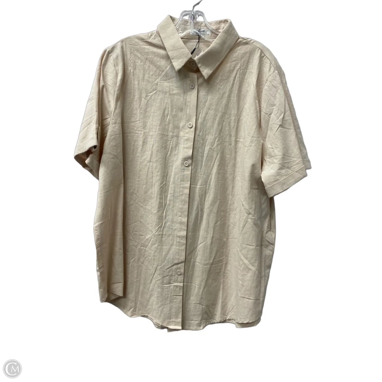Top Short Sleeve By Zeagoo In Cream, Size: Xl