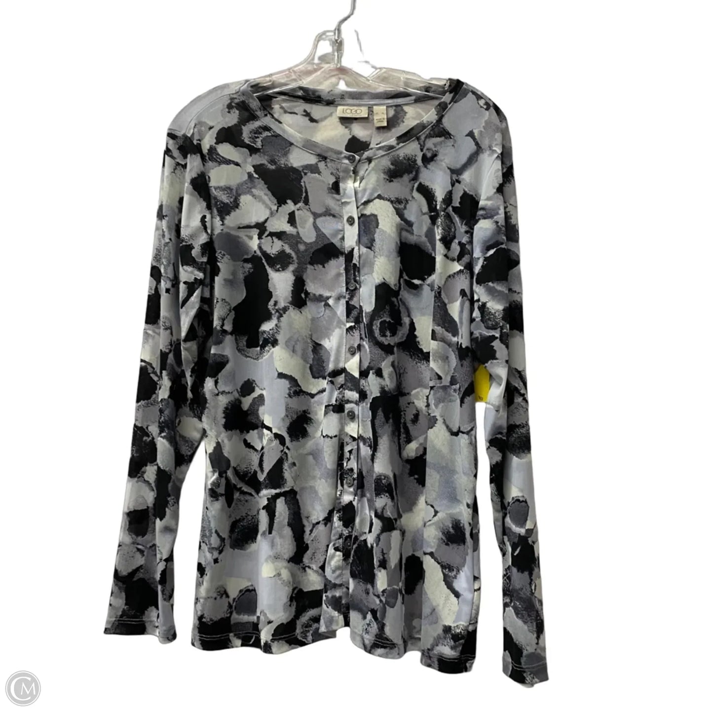 Top Long Sleeve By Logo In Black, Size: Xl