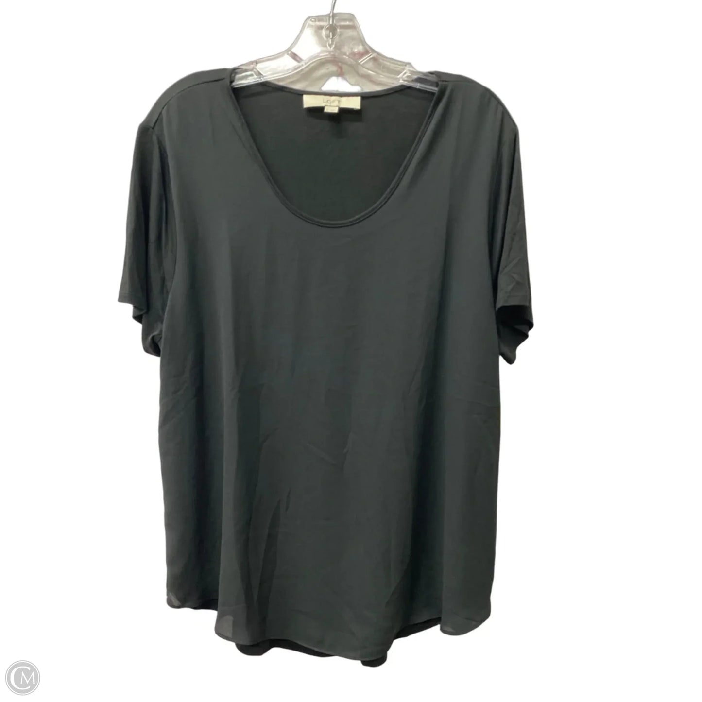 Top Short Sleeve By Loft In Black, Size: Xl