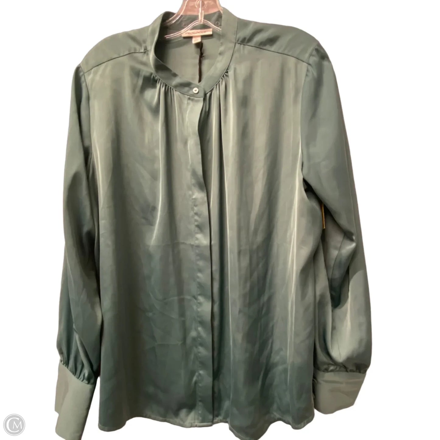 Top Long Sleeve By Prologue In Green, Size: Xl