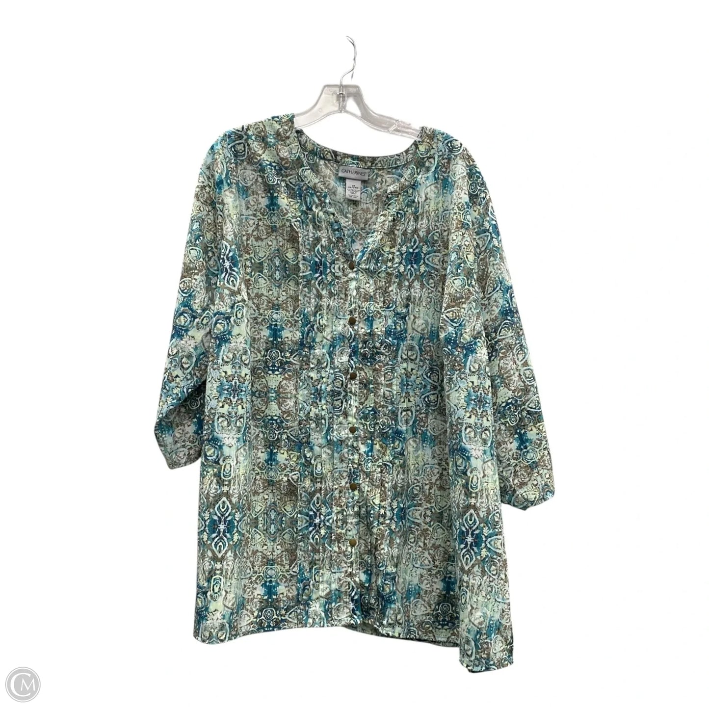 Top Short Sleeve By Catherines In Teal, Size: 2x