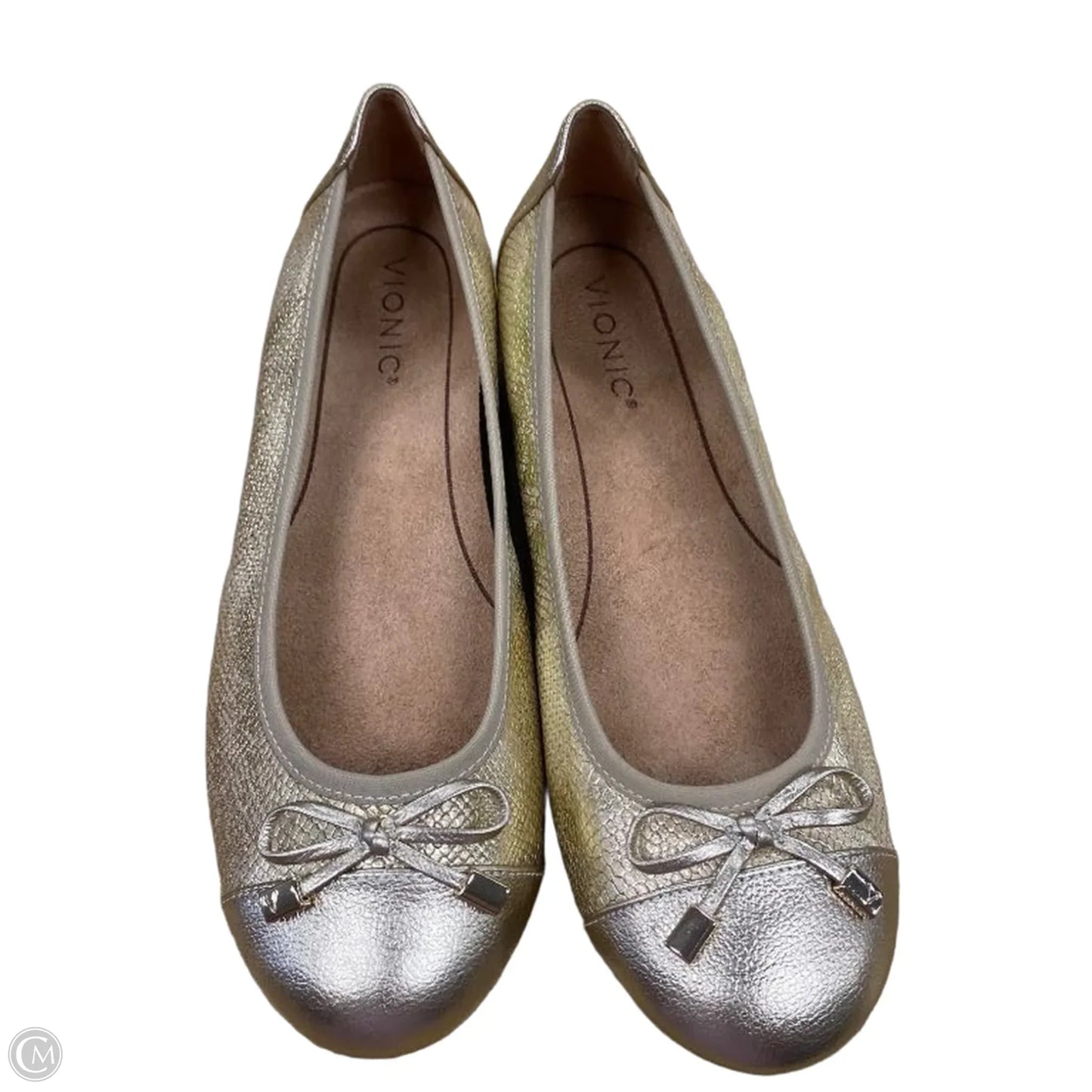Shoes Flats By Vionic In Gold, Size: 8