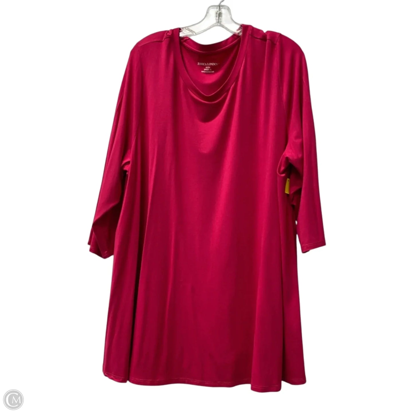 Top 3/4 Sleeve By Jessica London In Pink, Size: 2x