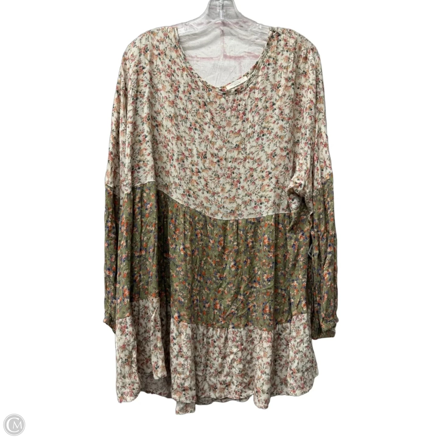 Top Long Sleeve By Chicsoul In Pink, Size: 1x