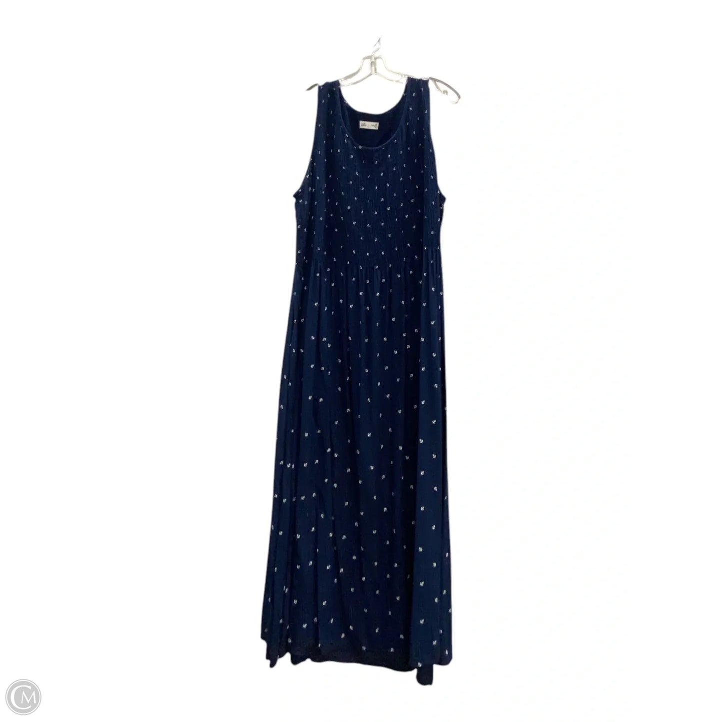 Dress Casual Midi By Croft And Barrow In Blue, Size: 2x