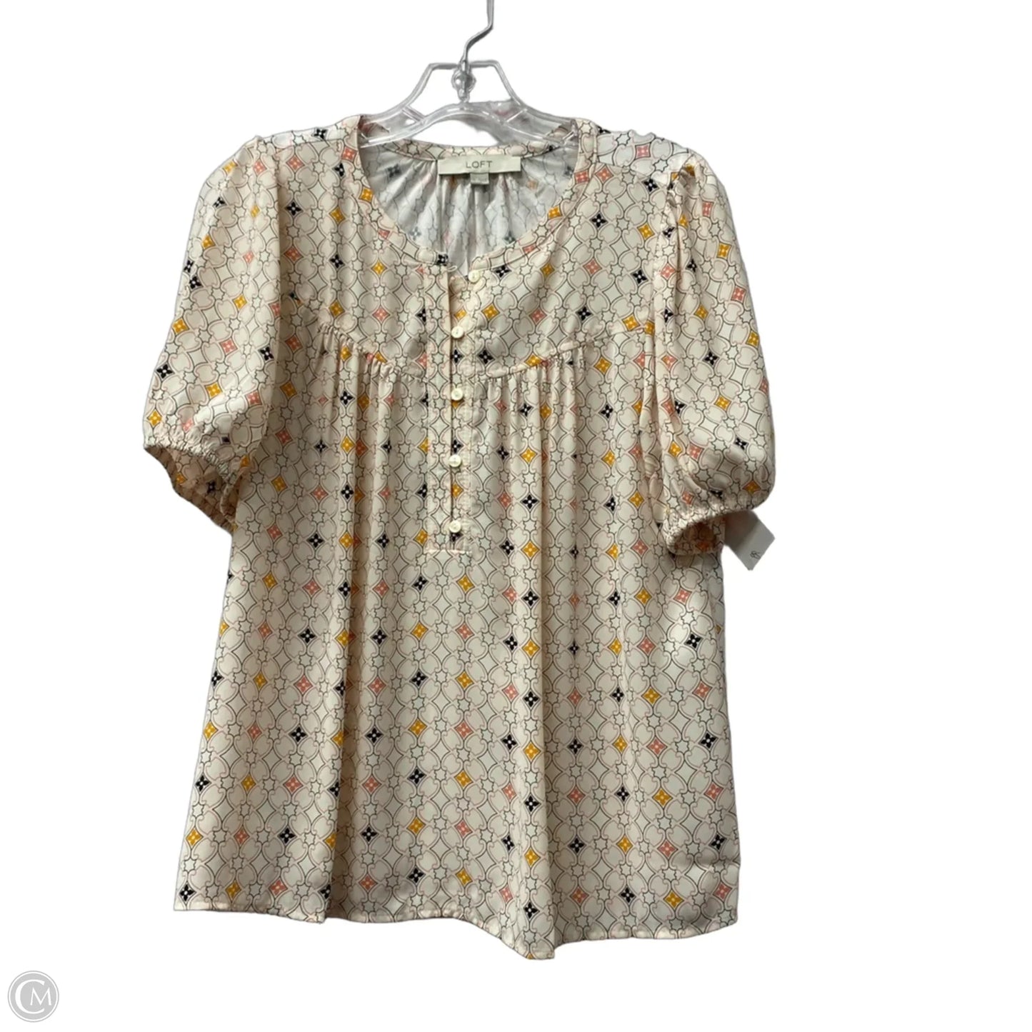 Top Short Sleeve By Loft In Pink, Size: M