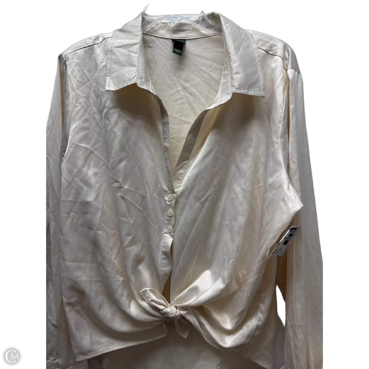 Top Long Sleeve By Wild Fable In Cream, Size: Xxl