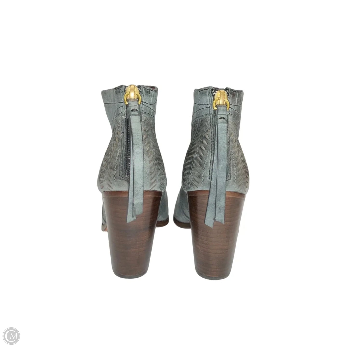 Boots Designer By Coach In Grey, Size: 8