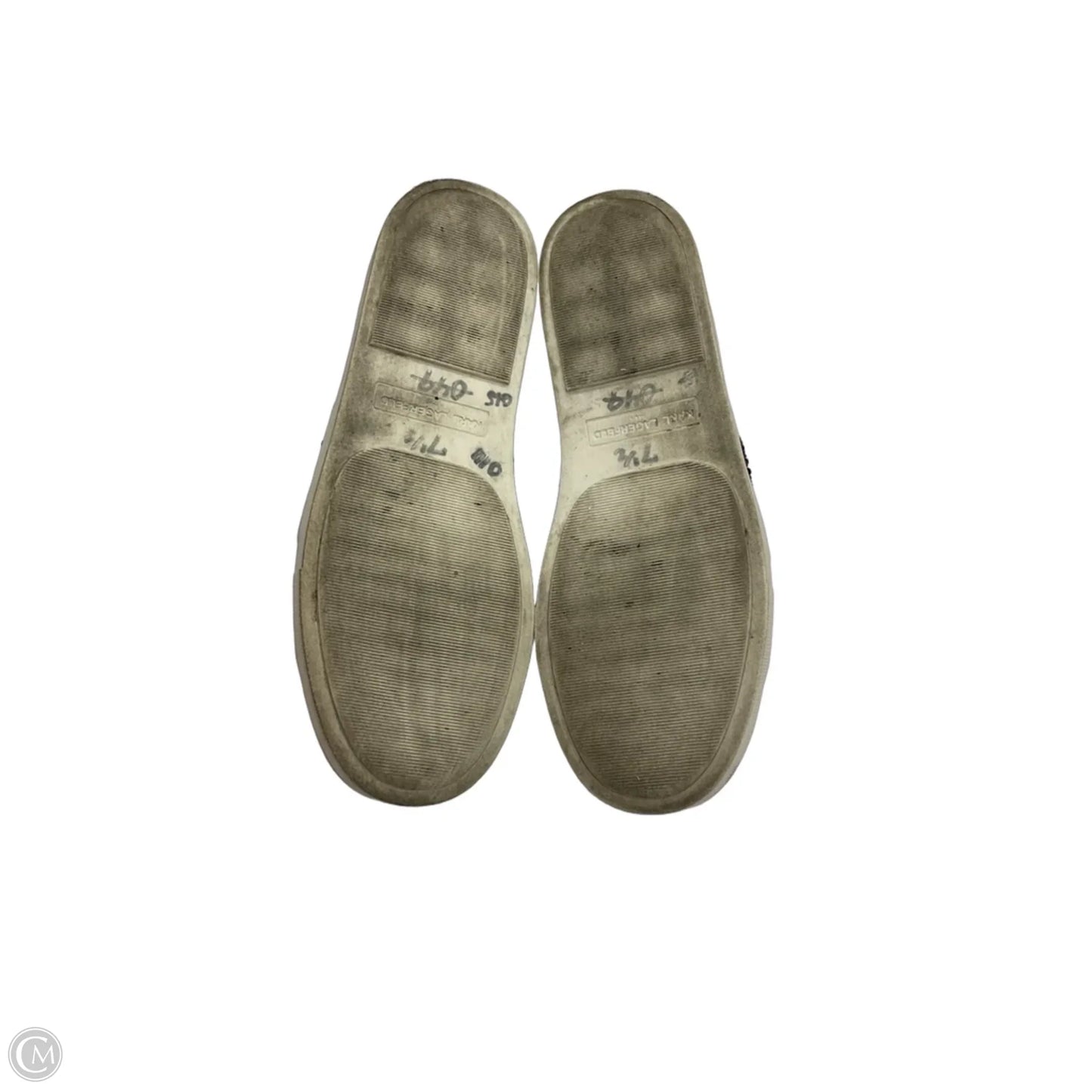 Shoes Designer By Karl Lagerfeld In White, Size: 7.5