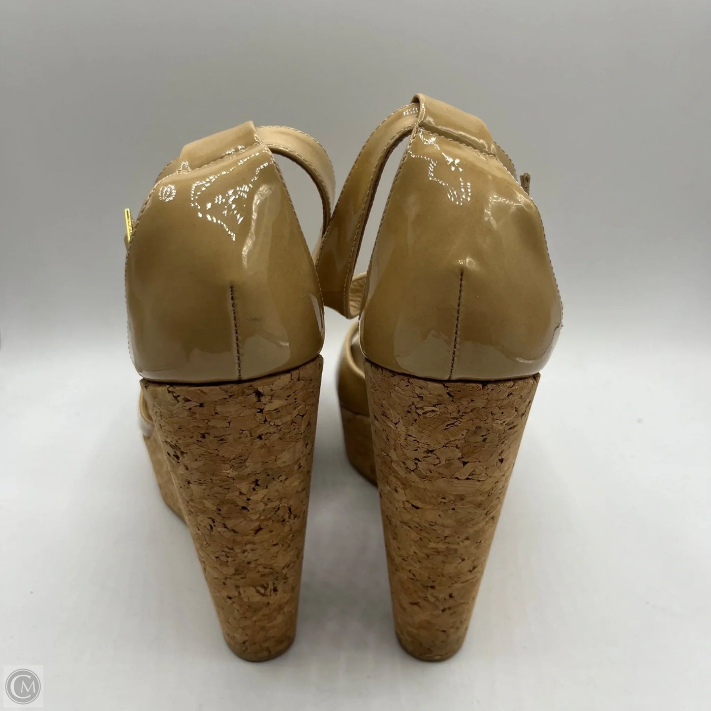 Sandals Luxury Designer By Jimmy Choo In Tan, Size: 9.5
