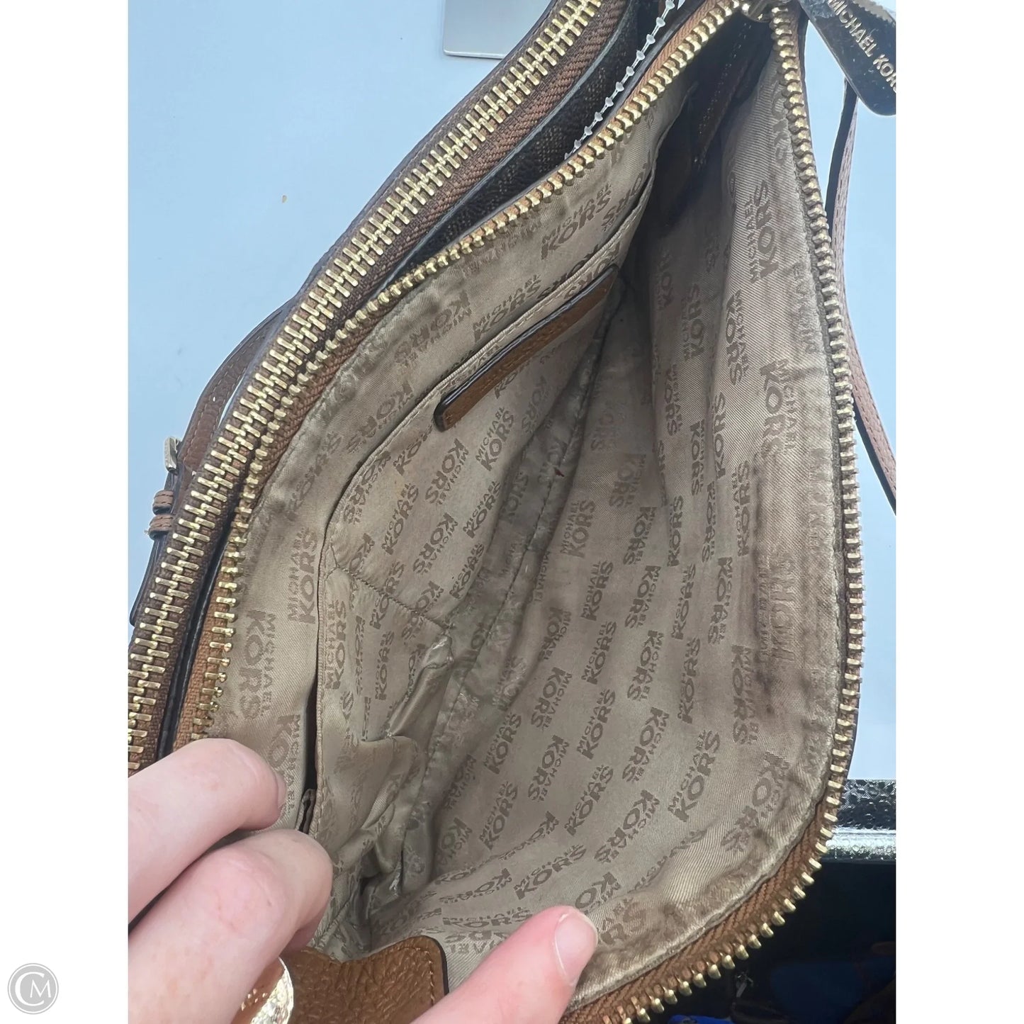 Crossbody Designer By Michael Kors, Size: Medium