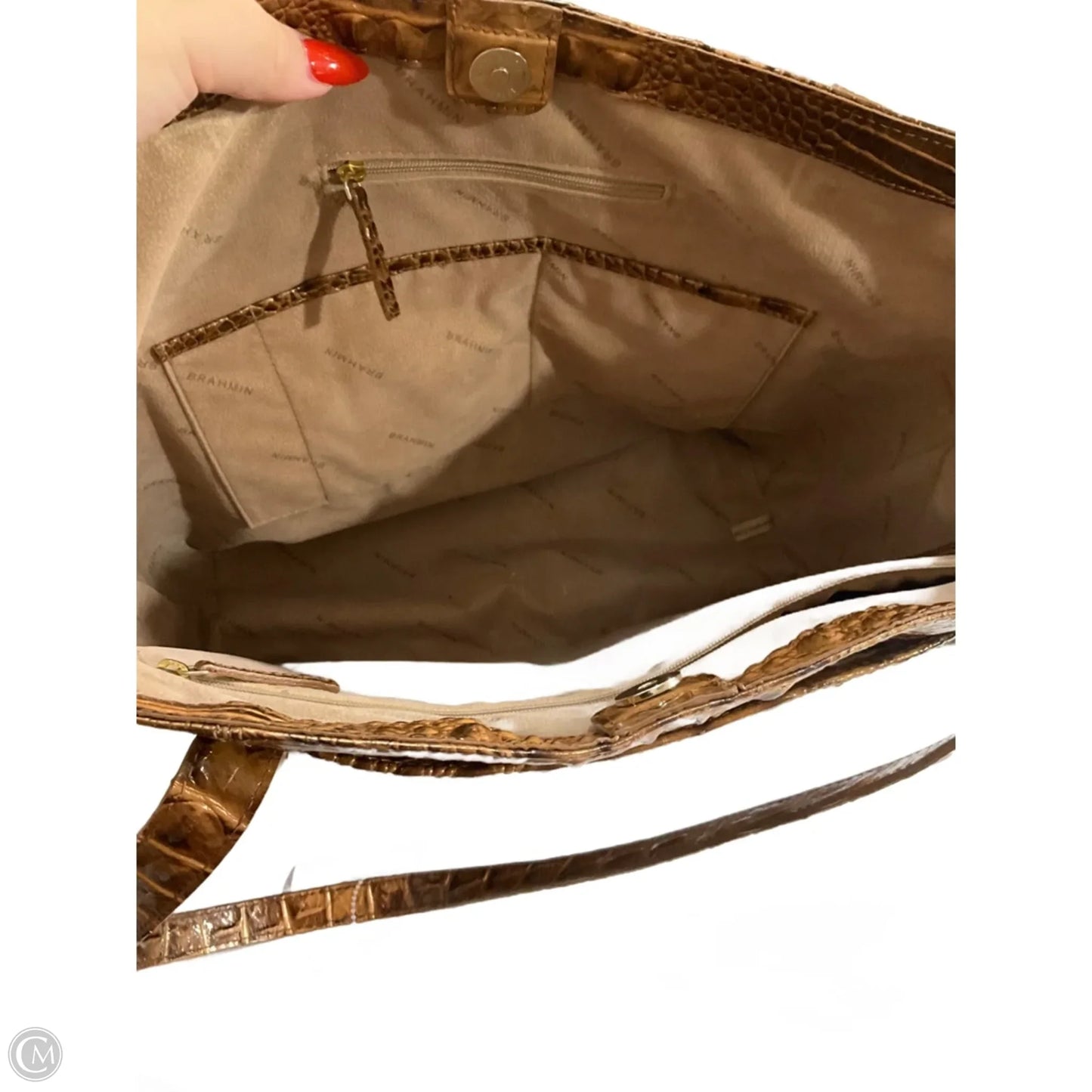 Handbag Designer By Brahmin, Size: Medium