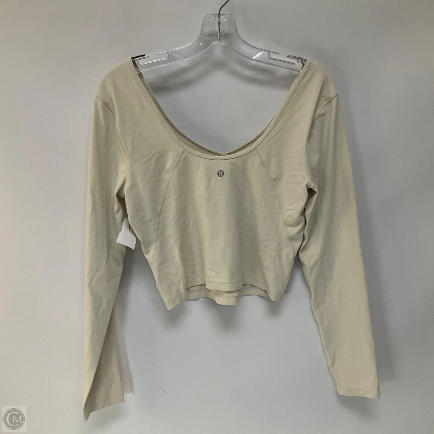 Athletic Top Long Sleeve Crewneck By Lululemon In Cream, Size: 8