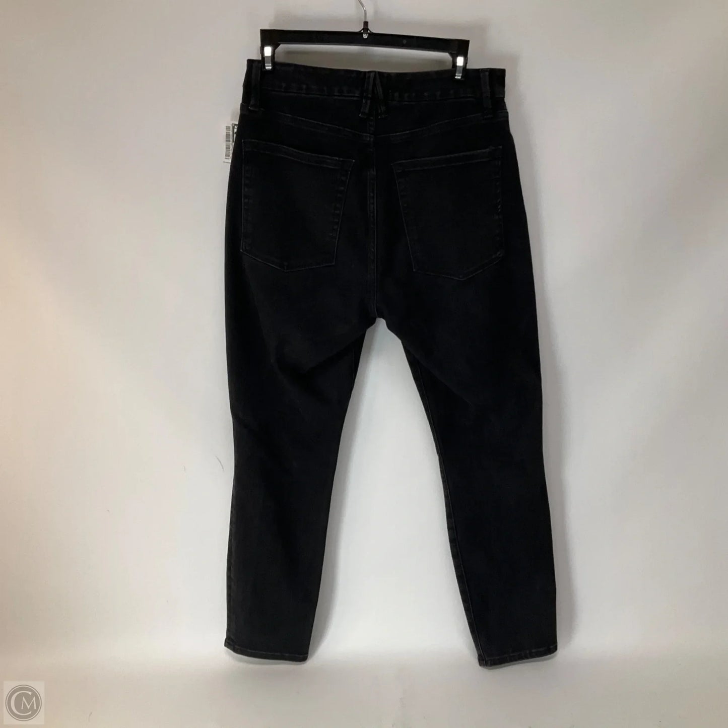 Jeans Skinny By Good American In Black Denim, Size: 10