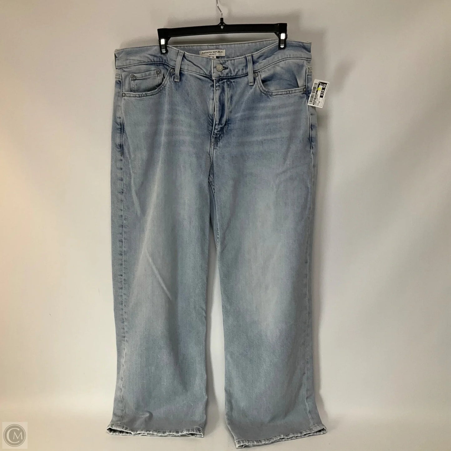 Jeans Straight By Banana Republic In Blue Denim, Size: 12