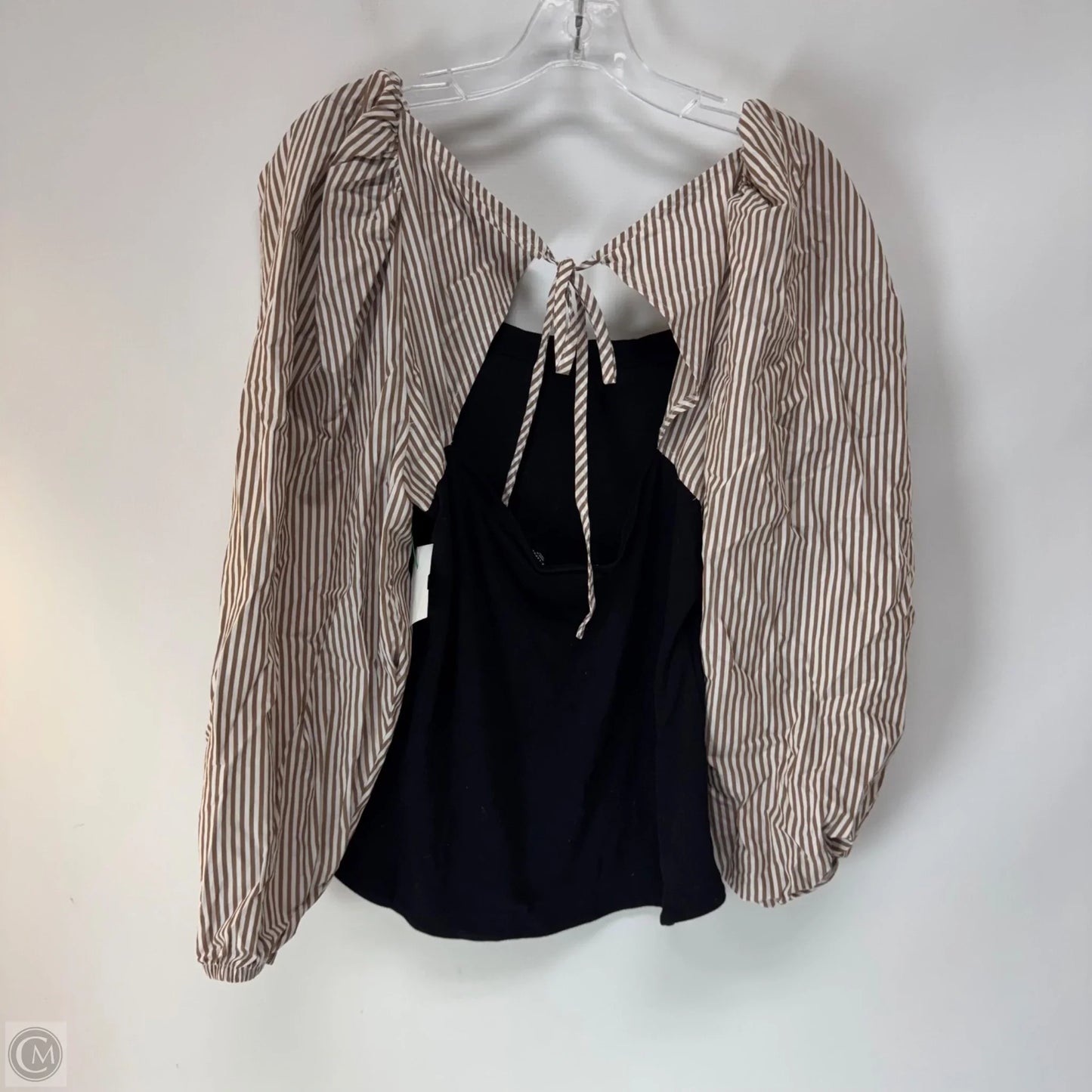 Top Long Sleeve By Maeve In Black & Brown, Size: Xl