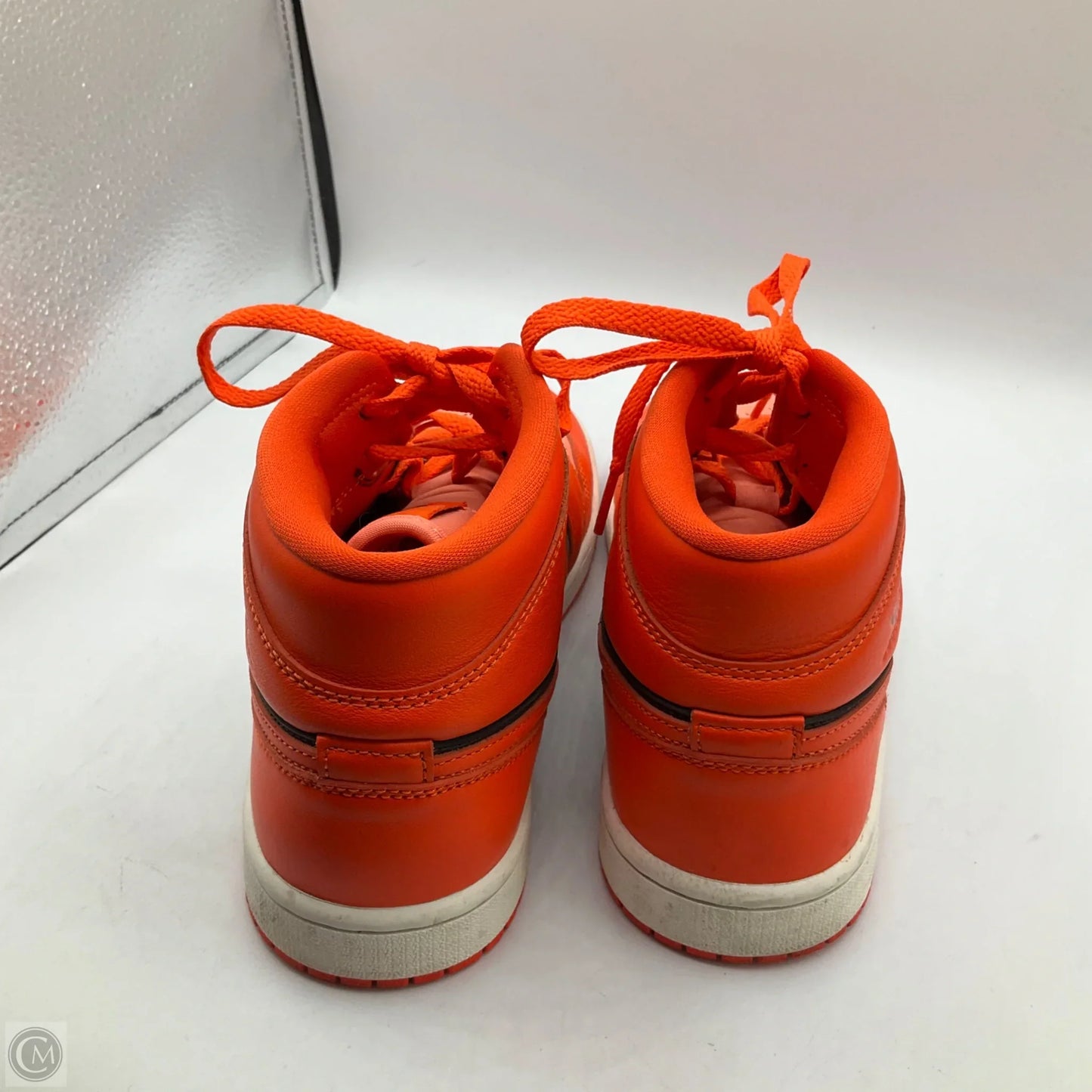 Shoes Sneakers By Nike In Black & Orange, Size: 8.5