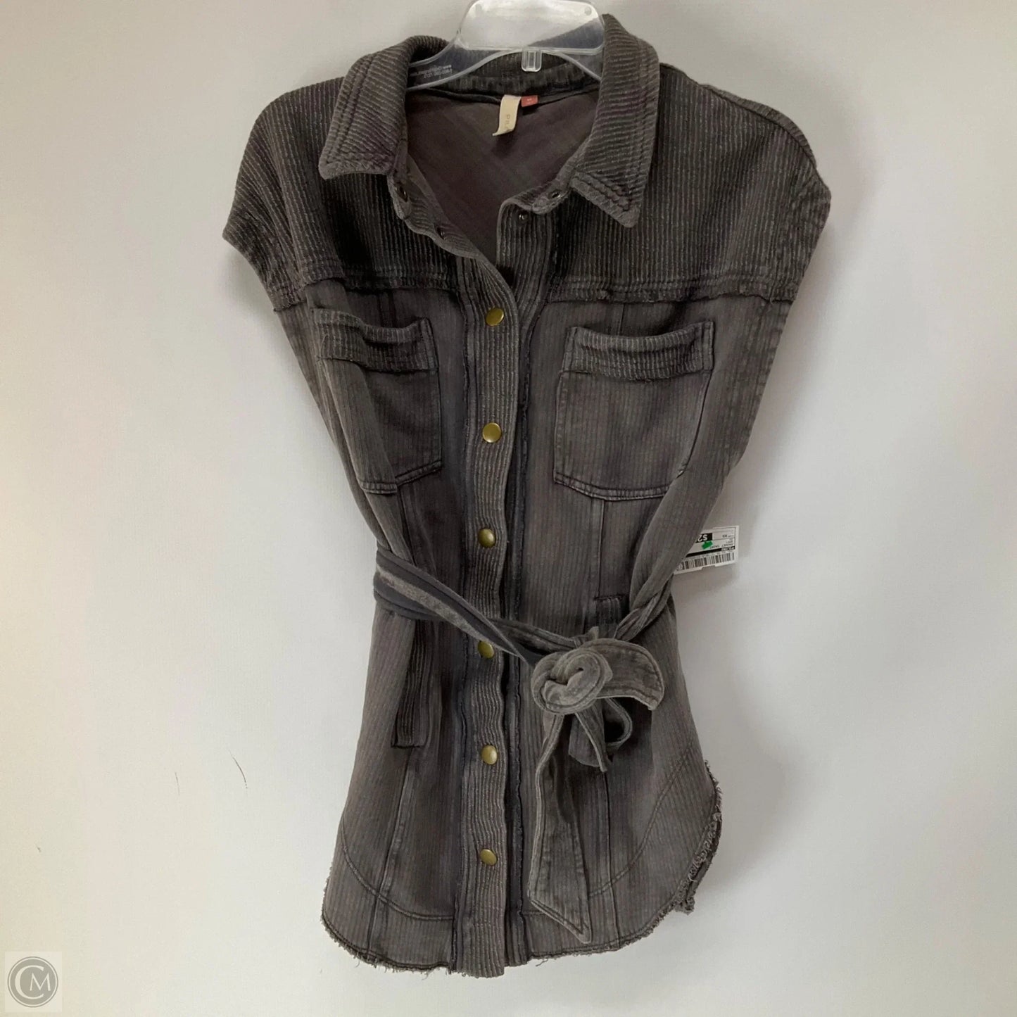 Jacket Shirt By Pilcro In Grey, Size: Xs