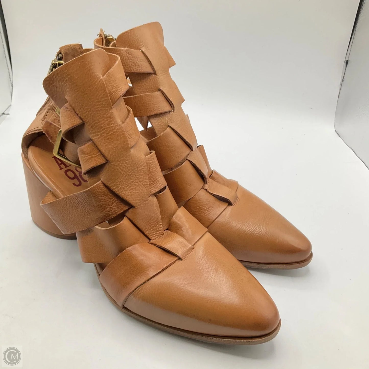 Boots Ankle Heels By Cma In Brown, Size: 8