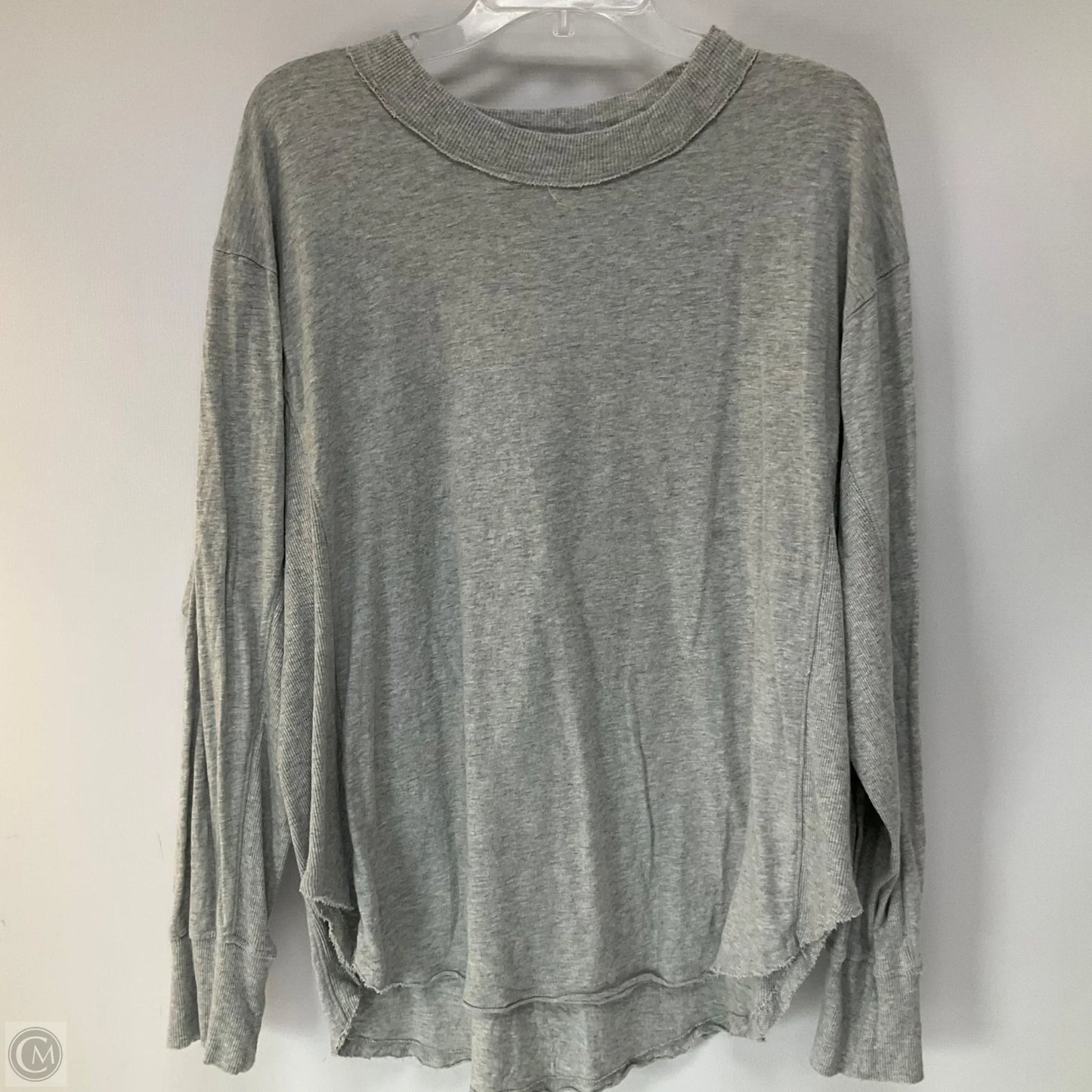 Top Long Sleeve Basic By Aerie In Grey, Size: M