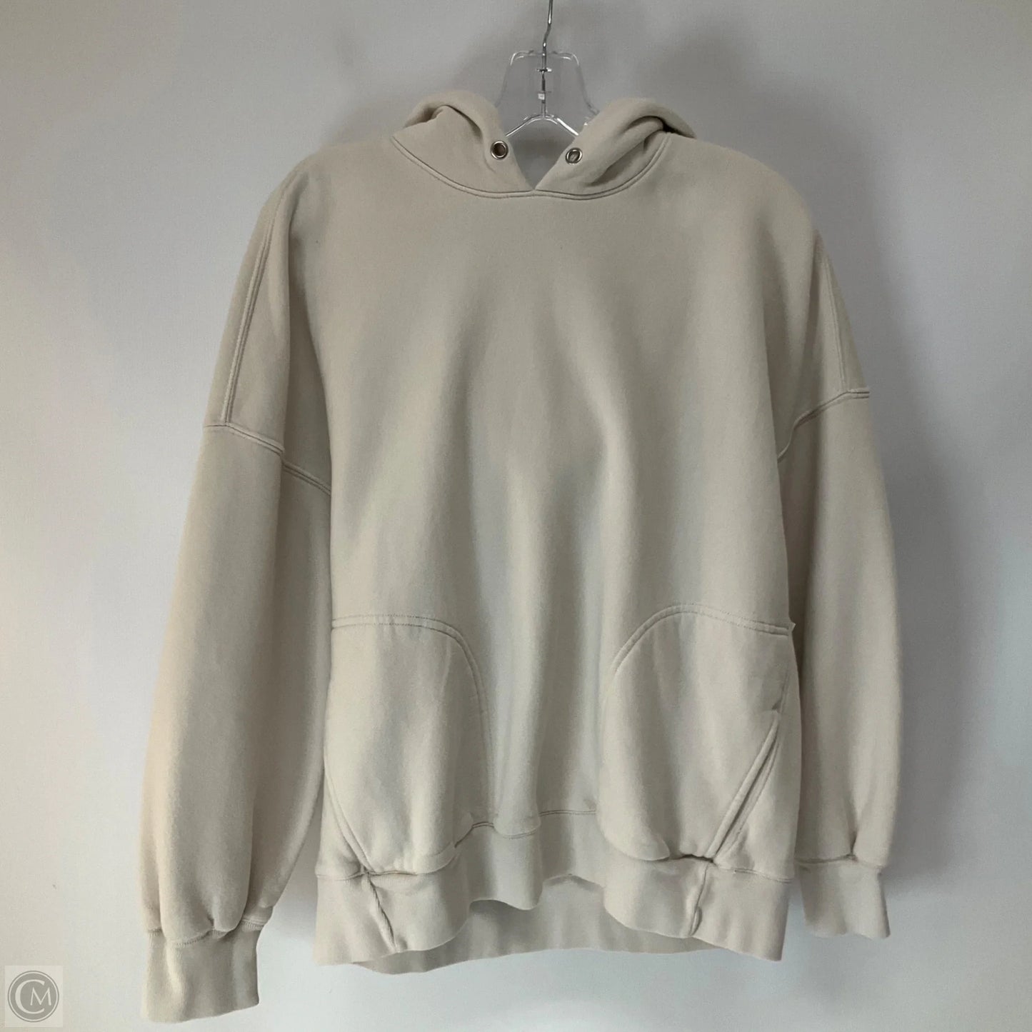 Sweatshirt Hoodie By Abercrombie And Fitch In Tan, Size: S