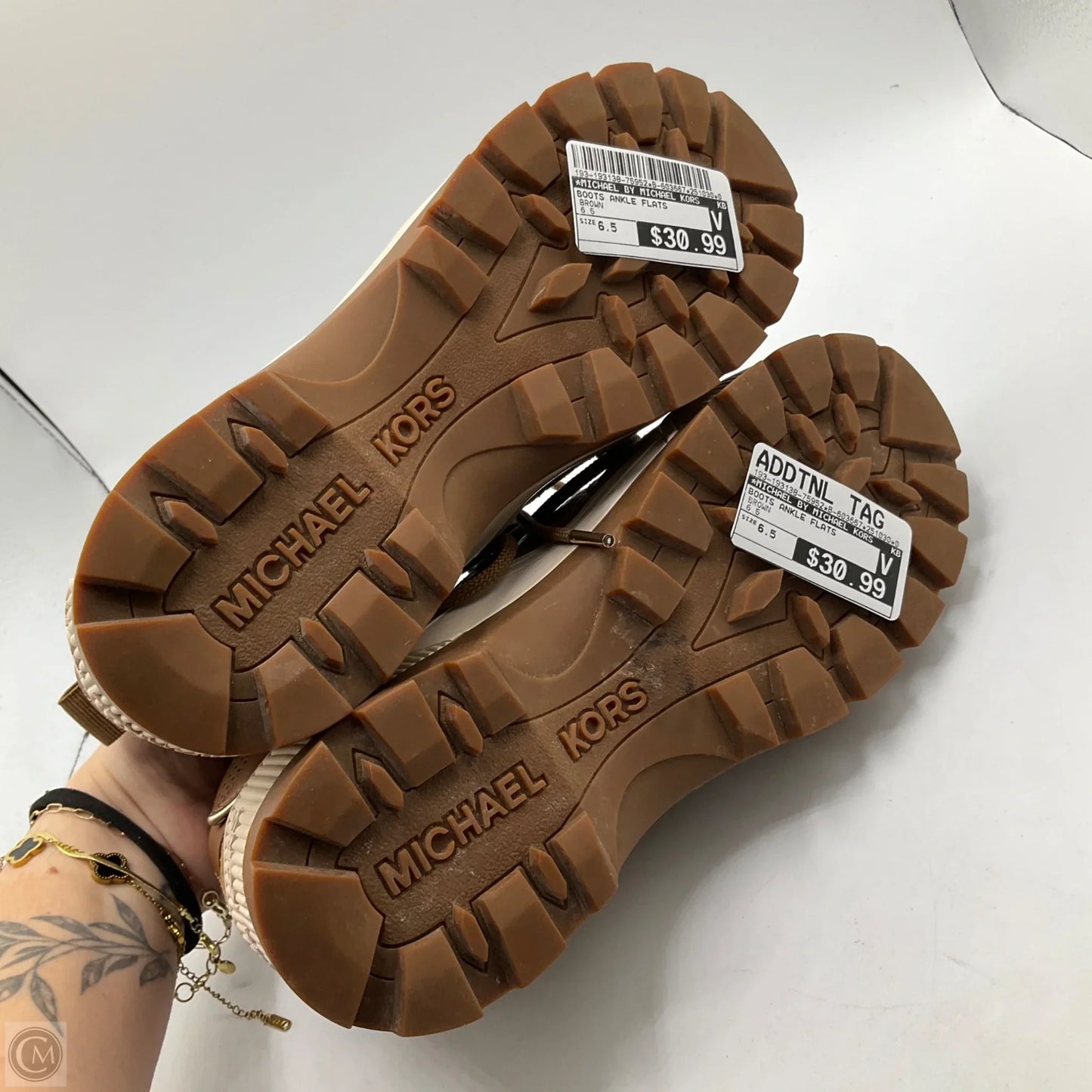 Boots Ankle Flats By Michael By Michael Kors In Brown, Size: 6.5