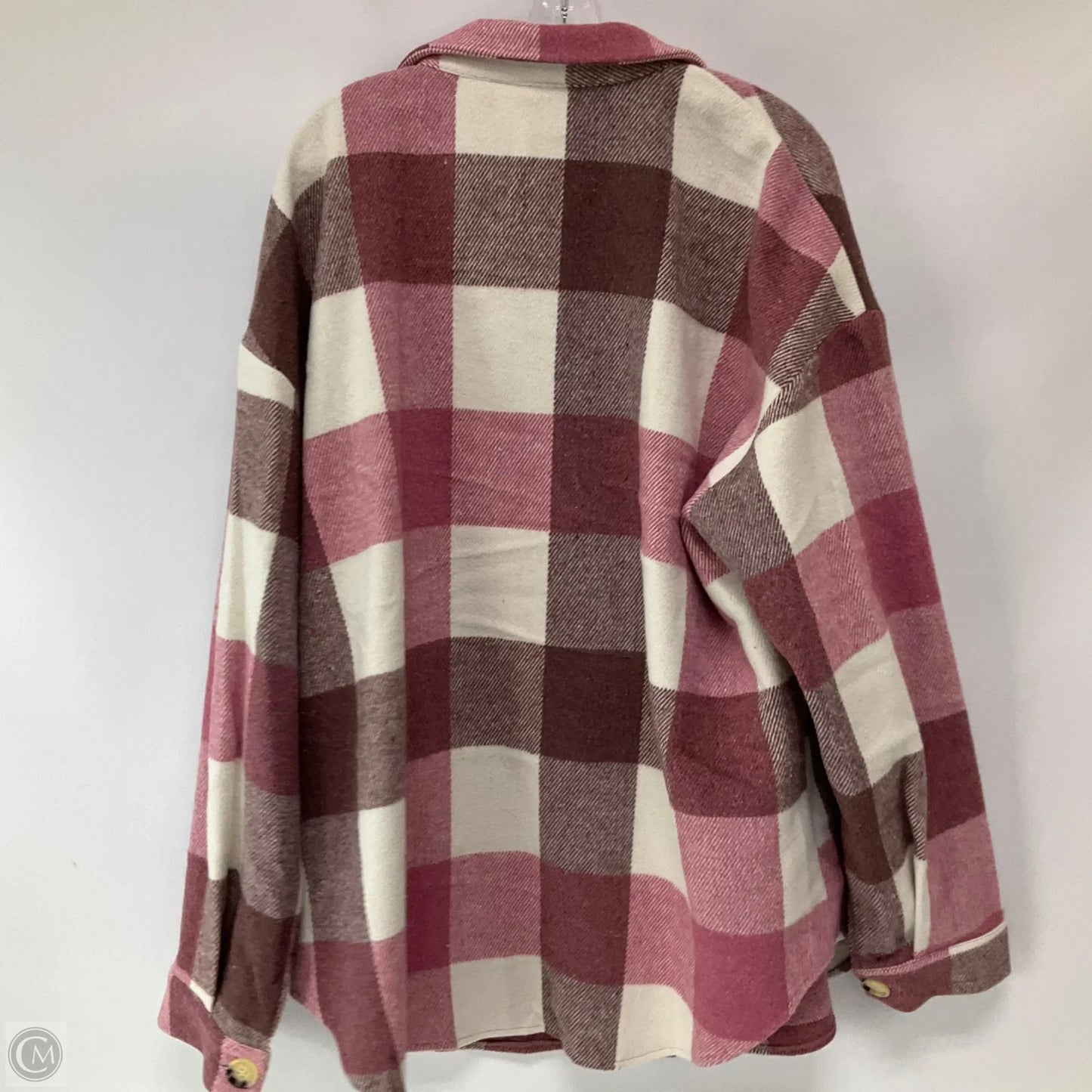 Jacket Shirt By Prettygarden In Pink, Size: 2x