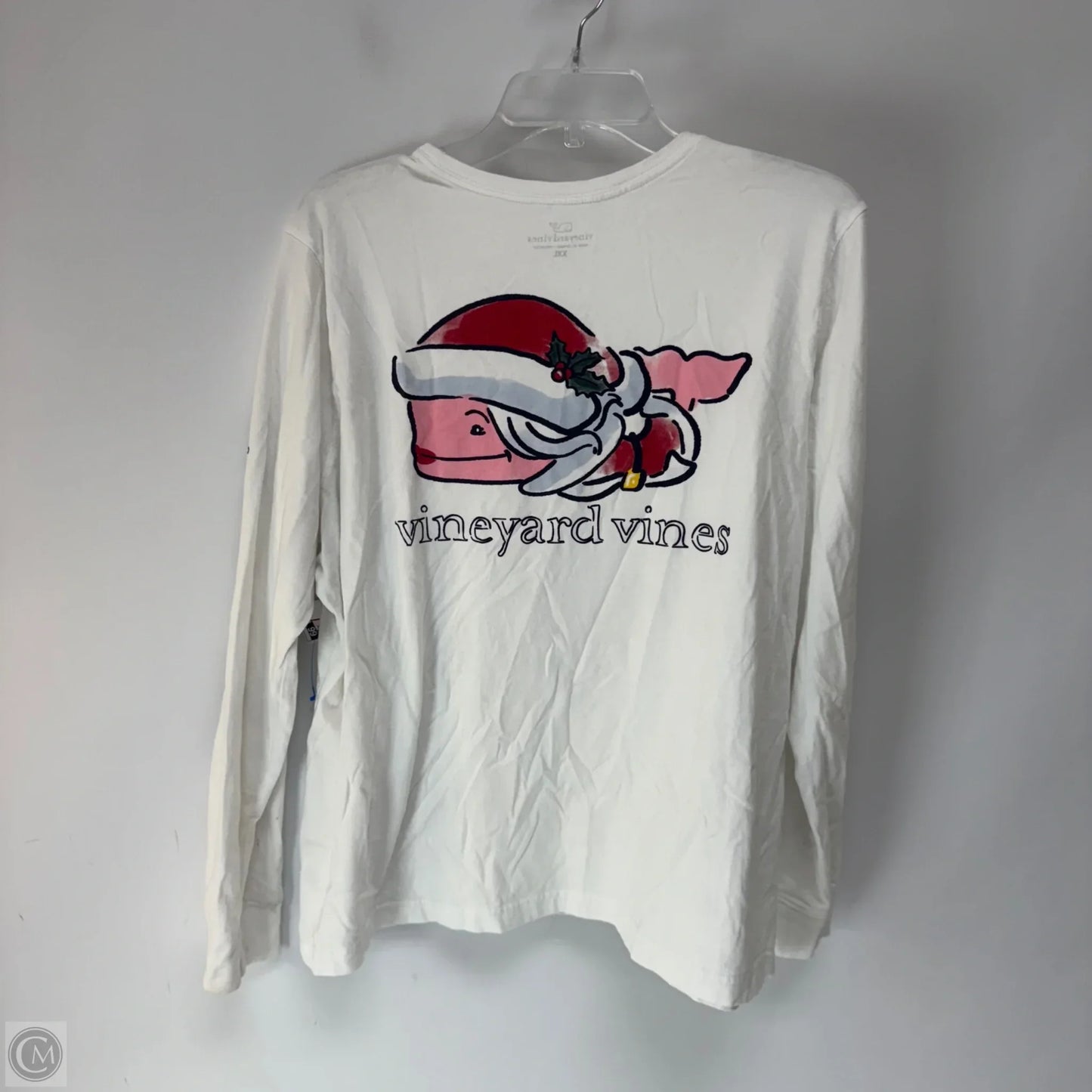 Top Long Sleeve By Vineyard Vines In White, Size: Xxl