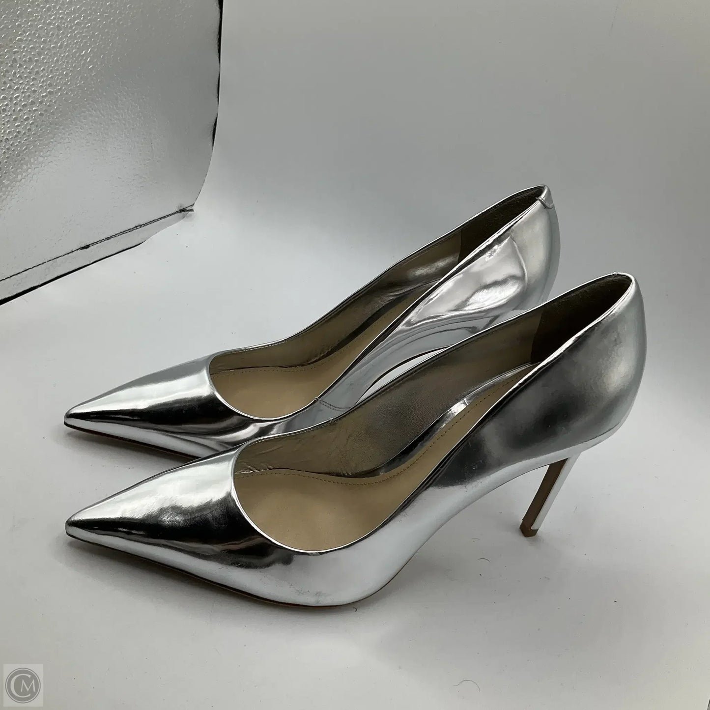 Shoes Heels Stiletto By Cmb In Silver, Size: 10