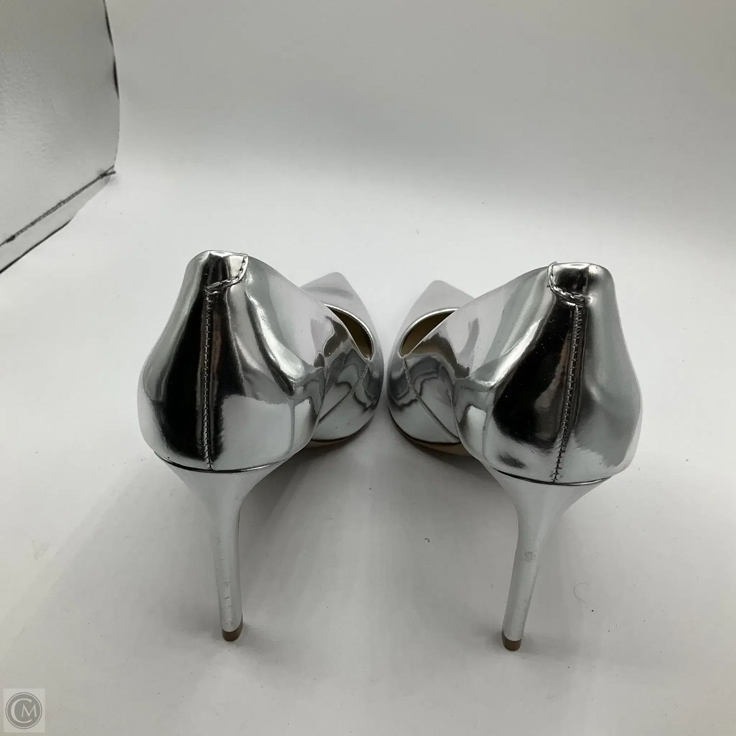 Shoes Heels Stiletto By Cmb In Silver, Size: 10