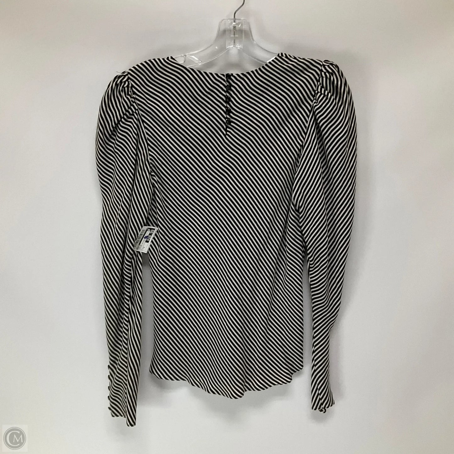 Top Long Sleeve By Frame In Striped Pattern, Size: M