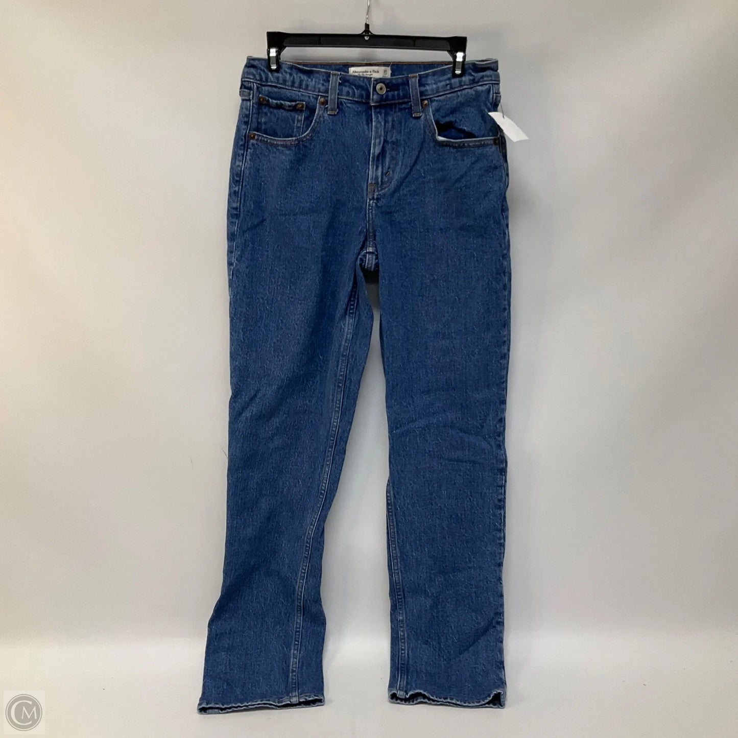 Jeans Straight By Abercrombie And Fitch In Blue Denim, Size: 4