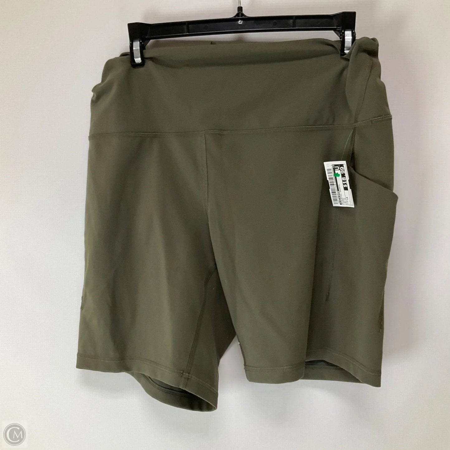Athletic Shorts By Lululemon In Green, Size: 14