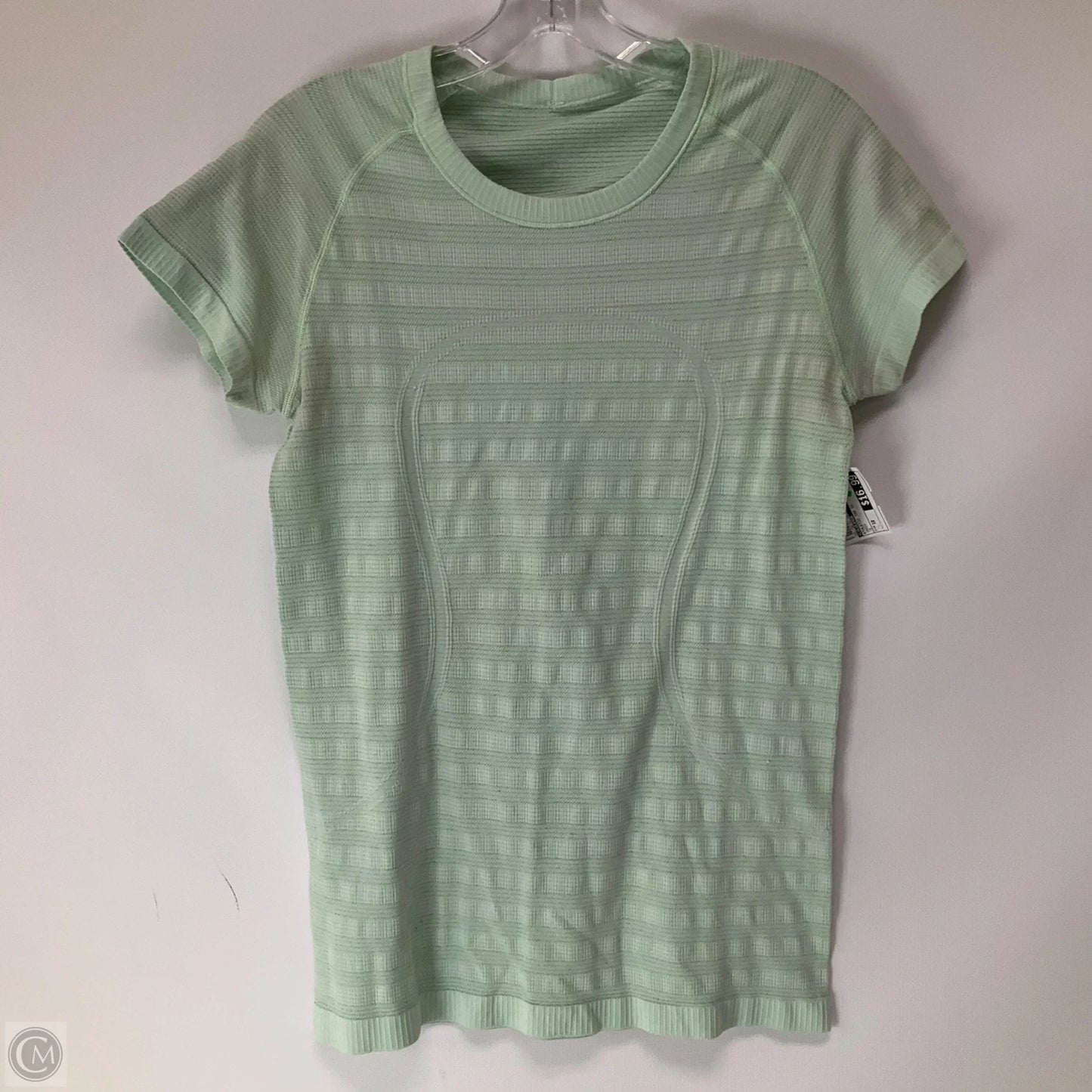 Athletic Top Short Sleeve By Lululemon In Green, Size: 10