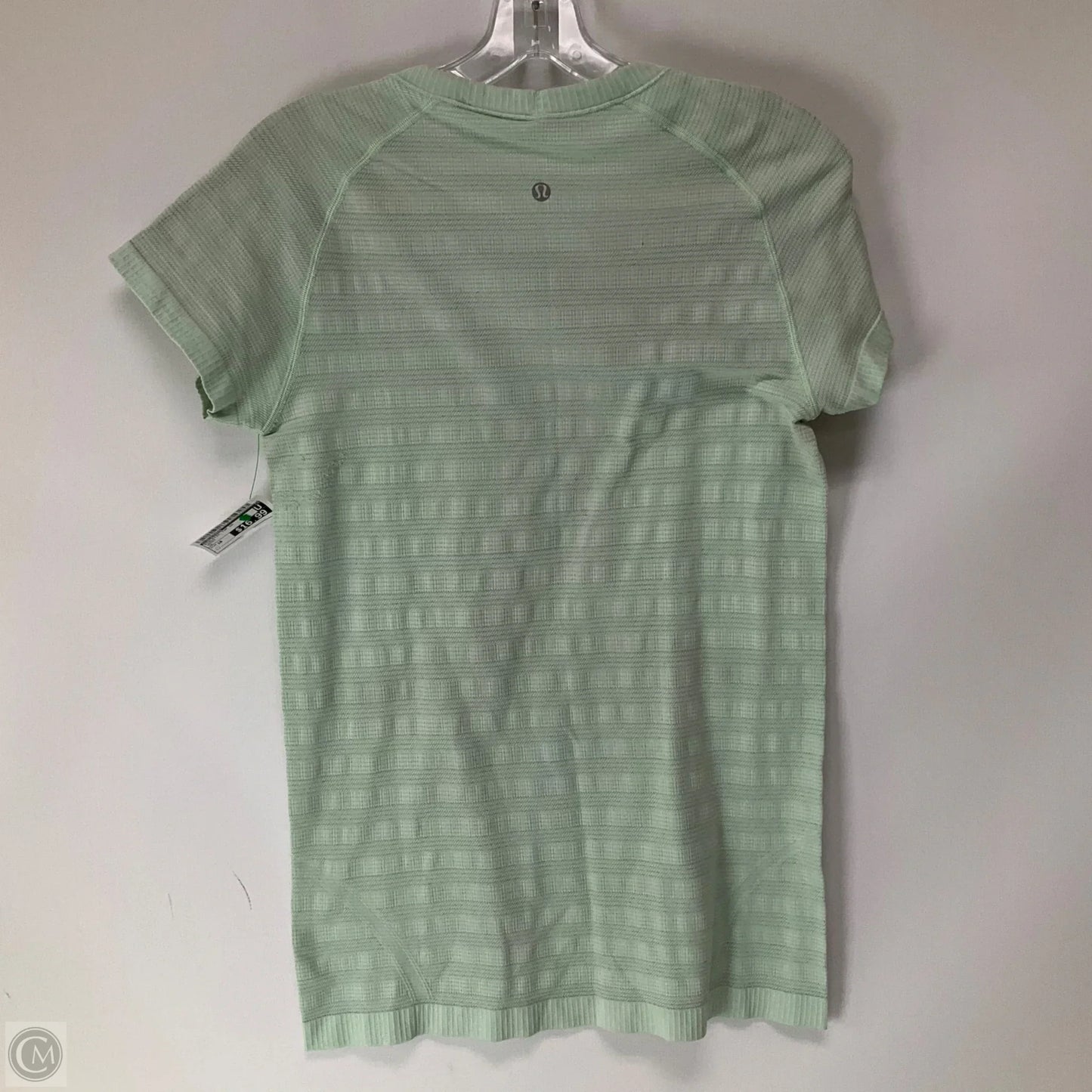 Athletic Top Short Sleeve By Lululemon In Green, Size: 10