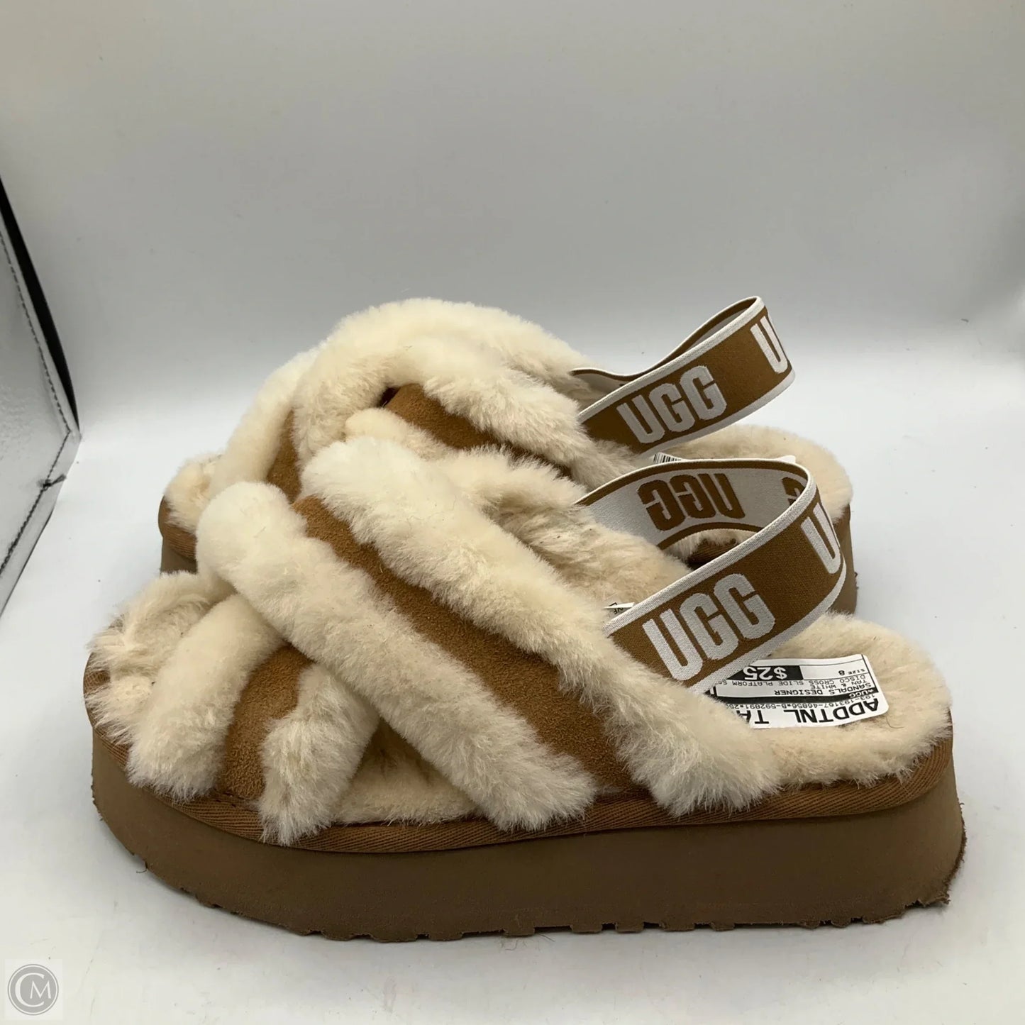 Sandals Designer By Ugg In Tan & White, Size: 8
