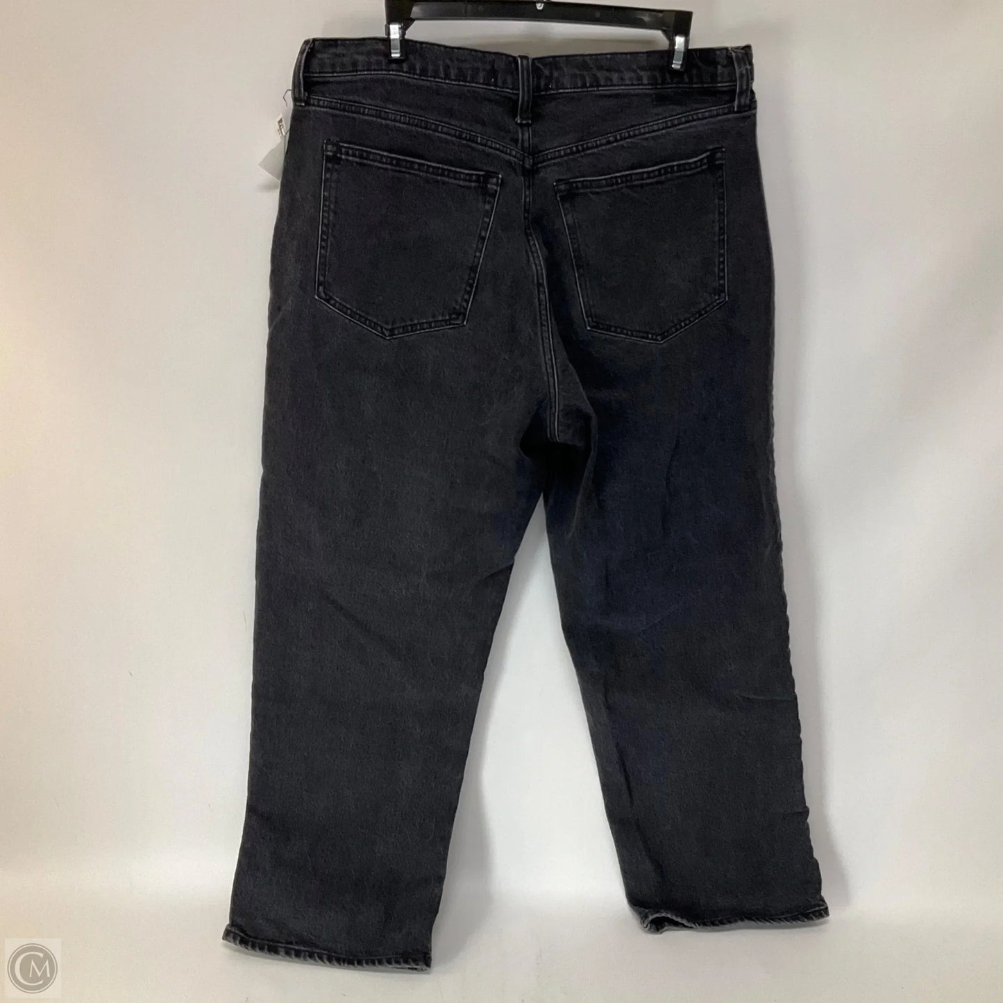 Jeans Straight By Abercrombie And Fitch In Black Denim, Size: 14